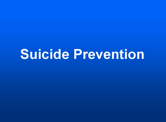 PowerPoint Presentation on Suicide Prevention